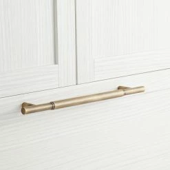 Signature Hardware Colmar 21 in. Cylinder Appliance Pull in Antique Brass
