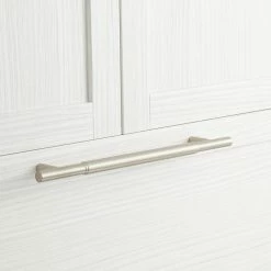 Signature Hardware Colmar 21 in. Cylinder Appliance Pull in Brushed Nickel