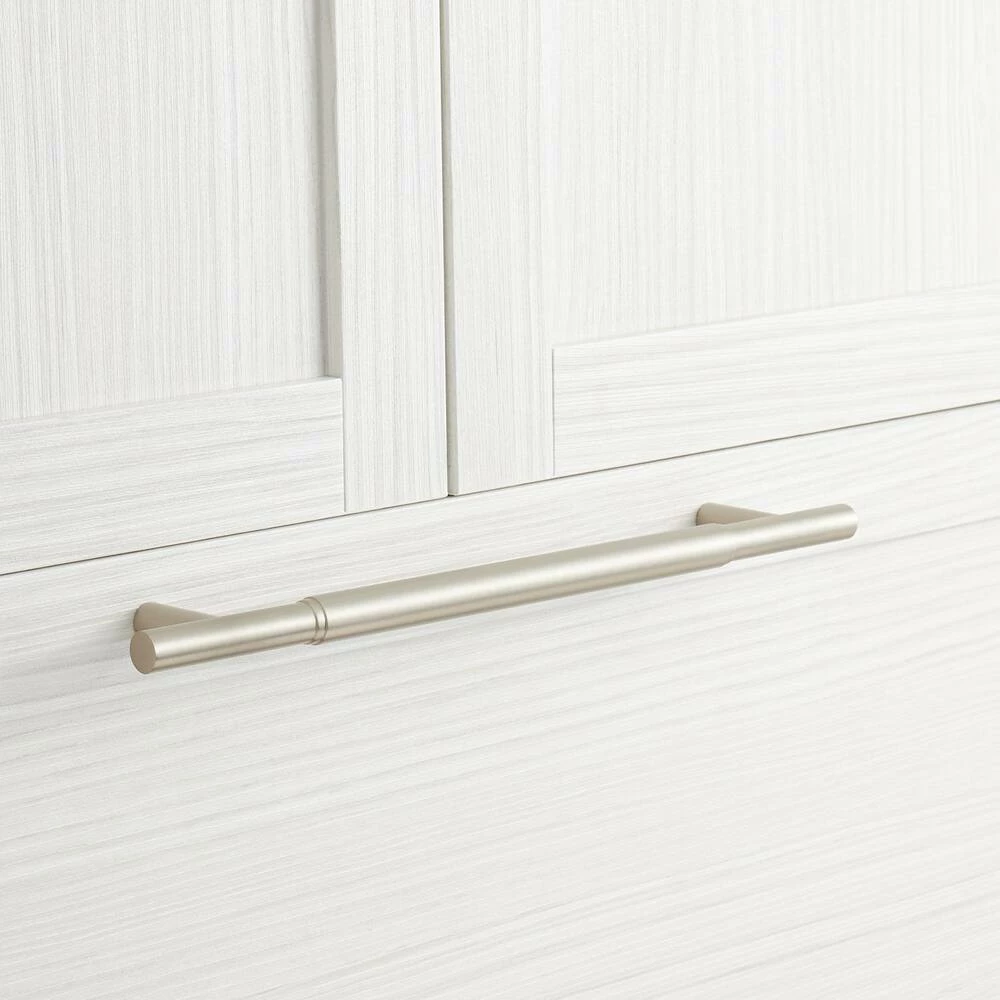 Signature Hardware Colmar 21 in. Cylinder Appliance Pull in Brushed Nickel