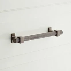 Signature Hardware Industrial 3-3/4 in. Cabinet Pull in Brushed Black Nickel