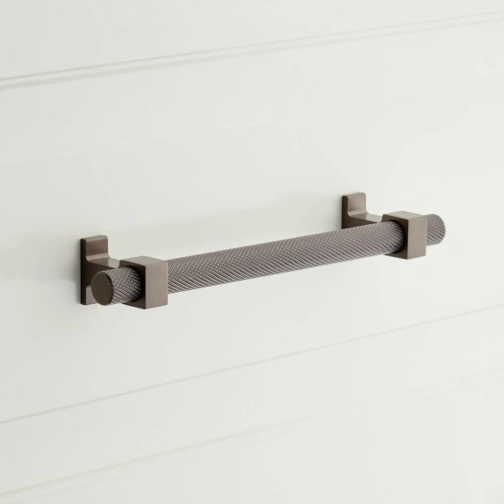 Signature Hardware Industrial 3-3/4 in. Cabinet Pull in Brushed Black Nickel