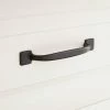 Signature Hardware Emmitt 1 x 6-3/4 in. Iron Cabinet Pull in Matte Black