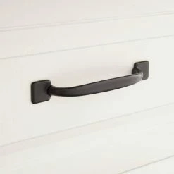 Signature Hardware Emmitt 1 x 6-3/4 in. Iron Cabinet Pull in Matte Black