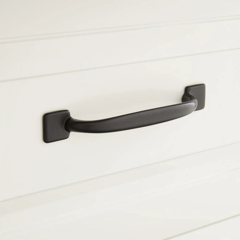 Signature Hardware Emmitt 1 x 6-3/4 in. Iron Cabinet Pull in Matte Black