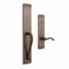 Signature Hardware Griggs Brass Rectangular Entrance Door Set with Dummy Handle in Antique Brass