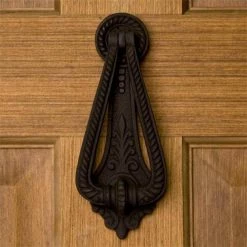 Signature Hardware Twist 2-3/4 in. Iron Door Knocker in Black Powder Coat