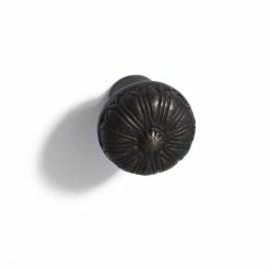 Signature Hardware Victorian 1-1/4 in. Bronze Round Cabinet Knob in Bronze Patina