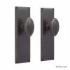 Signature Hardware Bachelet Brass Oval Privacy Plate and Knob Set in Oil Rubbed Bronze