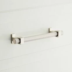Signature Hardware Industrial 3-3/4 in. Cabinet Pull in Polished Nickel