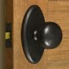 Signature Hardware Marwick Bronze Oval Passage Knob Set in Dark Bronze