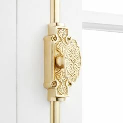 Signature Hardware Lampton LAMPTON BRASS WINDOW CREMONE BOLT -