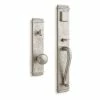 Signature Hardware Griggs Brass Entrance Set with Round Knob in Satin Brass