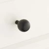 Signature Hardware Osian 3/4 in. Brass Round Cabinet Knob in Brushed Nickel