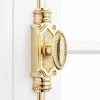 Signature Hardware Beaded BEADED BRASS DOOR CREMONE BOLT - PO