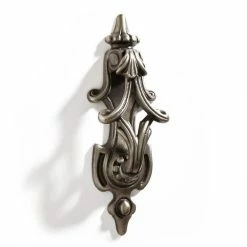Signature Hardware Cascade 2-7/8 in. Cast Iron Door Knocker in Antique Pewter