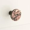 Signature Hardware Leaf Brass Round Cabinet Knob in Antique Brass