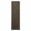 Signature Hardware Floral 3 in. Brass Push Plate in Antique Brass