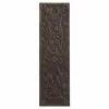 Signature Hardware Floral 3 in. Brass Push Plate in Oil Rubbed Bronze