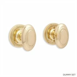 Signature Hardware Bureau Brass Round Dummy Plate and Knob Set in Oil Rubbed Bronze