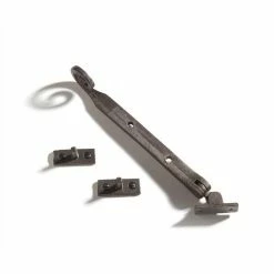 Signature Hardware 10 in. Cast Iron Window Stay in Beeswax Iron