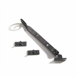 Signature Hardware 10 in. Cast Iron Window Stay in Matte Black Powder Coat