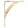 Signature Hardware Classic 5-7/8 in. Brass Shelf Bracket in Polished Brass
