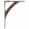 Signature Hardware Classic 5-7/8 in. Brass Shelf Bracket in Antique Brass