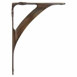 Signature Hardware Classic 5-7/8 in. Brass Shelf Bracket in Antique Brass