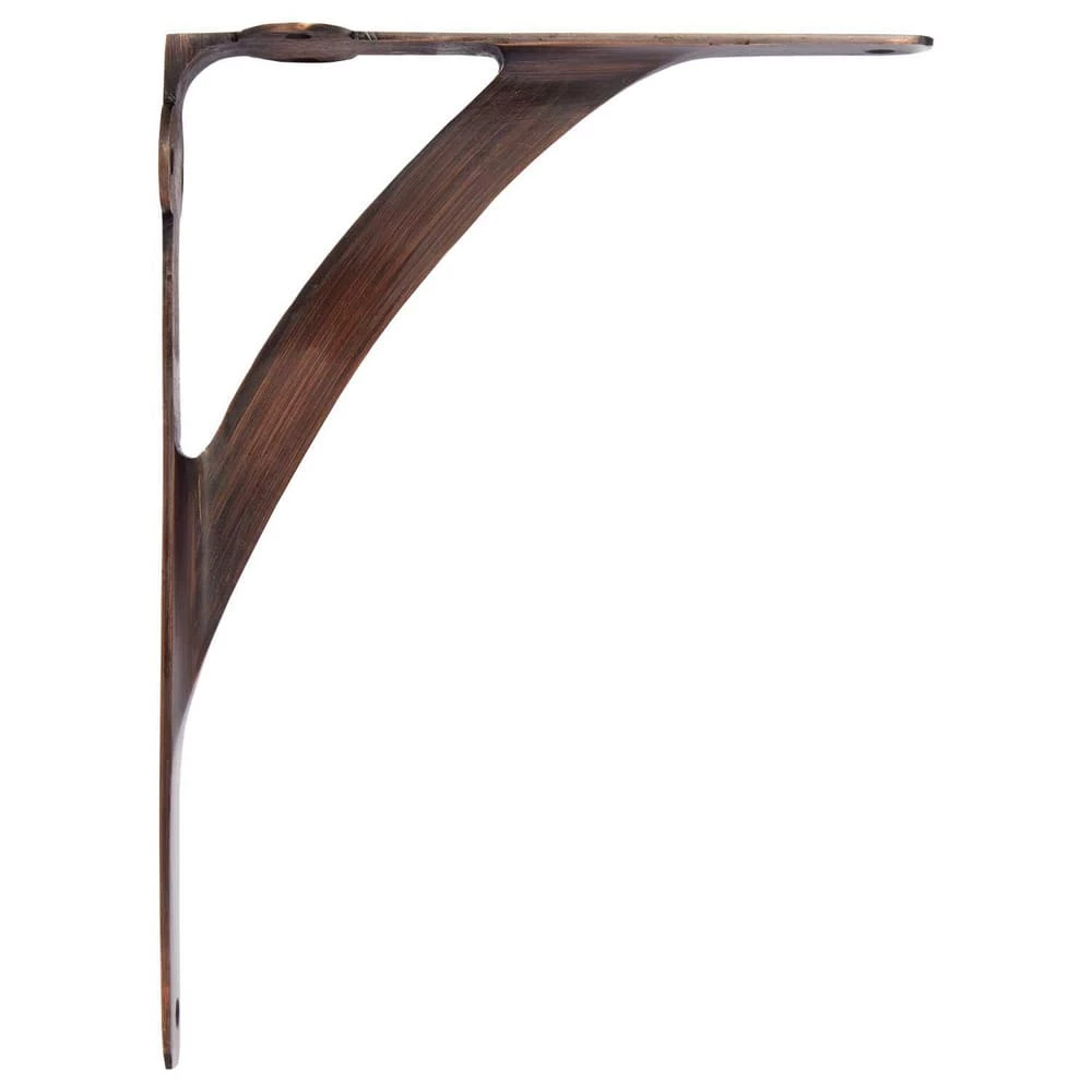 Signature Hardware Classic 5-7/8 in. Brass Shelf Bracket in Oil Rubbed Bronze