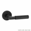 Signature Hardware Yasmeen Brass Handle Right Hand Dummy Interior Door Set Lever in Satin Black