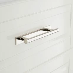 Signature Hardware Avignon 8 in. Solid Brass Cabinet Pull in Polished Nickel