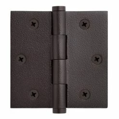 Signature Hardware 3-1/2 in. Solid Bronze Mortise Door Hinge in Dark Bronze