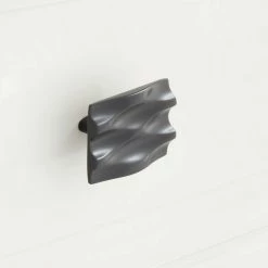 Signature Hardware Ruxton 1-7/8 in. Brass Rectangular Cabinet Knob in Matte Black