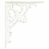 Signature Hardware Fleur de Lis 7-1/2 in. Cast Iron Shelf Bracket in Distressed White