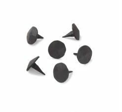 Signature Hardware Pyramid 1-1/4 in. Hand Forged Iron Round Nail Head Clavos in Natural Black