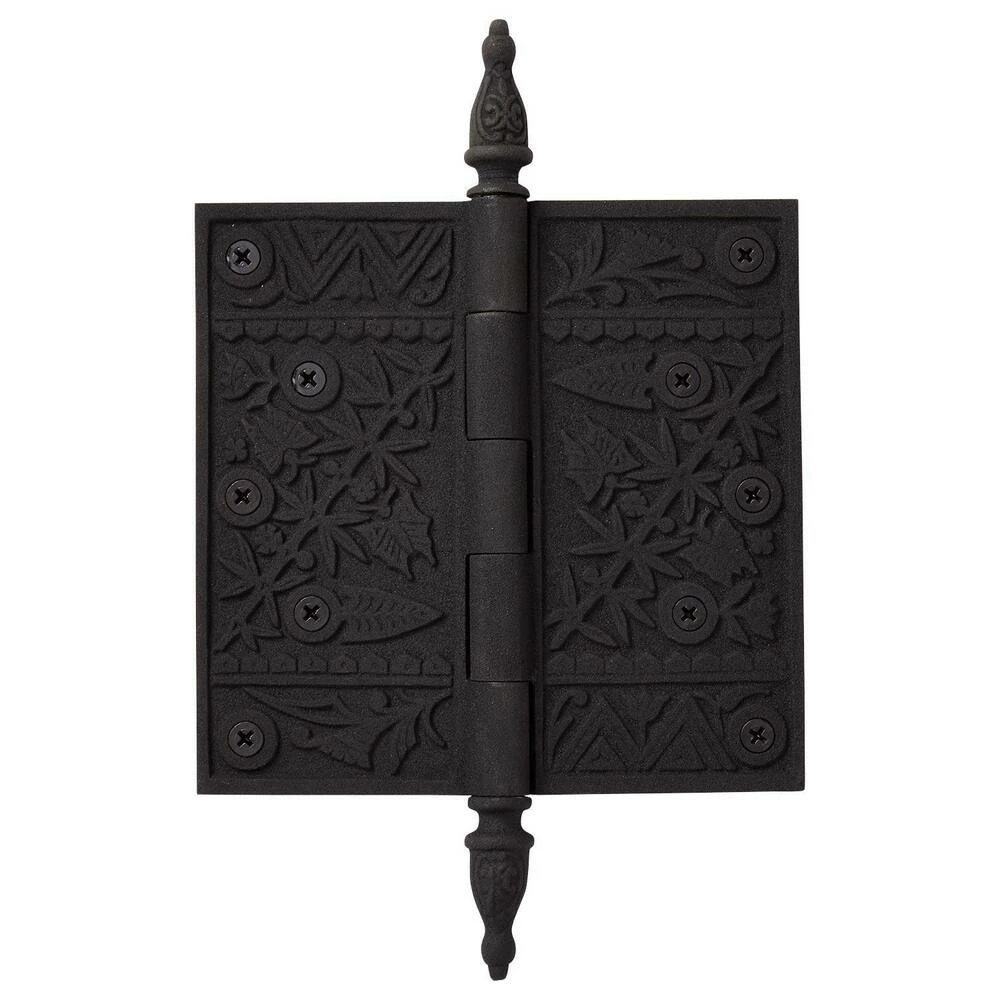 Signature Hardware Garden 9-3/4 in. Residential Door Hinge in Black Powder Coat