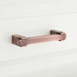 Signature Hardware Hovland 5 in. Rectangular Cabinet Pull in Antique Copper