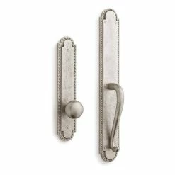 Signature Hardware Marconi Bronze Entrance Set with Oval Dummy Door Knob in Dark Bronze