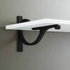Signature Hardware Alyona 7-7/8 in. Cast Iron Shelf Bracket in Black Powder Coat