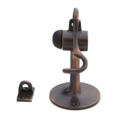 Signature Hardware Leonato 3-1/2 in. Brass Hook Door Stop in Oil Rubbed Bronze