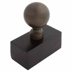 Signature Hardware Ball 6-1/8 in. Iron and Brass Rubber Padded Door Stop in Oil Rubbed Bronze