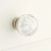 Signature Hardware Laceda 1-1/2 in. Glass Round Cabinet Knob in Brushed Nickel