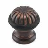 Signature Hardware Scalloped 1-1/2 in. Brass Floor Mounted Door Stop in Oil Rubbed Bronze