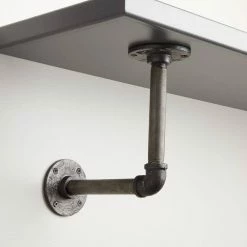 Signature Hardware Gibson 3-1/4 in. Iron L-Shaped Shelf Bracket in Antique Iron