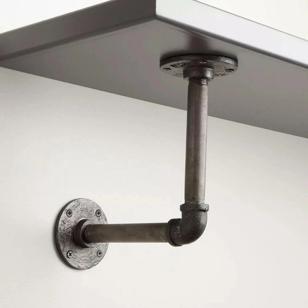 Signature Hardware Gibson 3-1/4 in. Iron L-Shaped Shelf Bracket in Antique Iron - Image 2