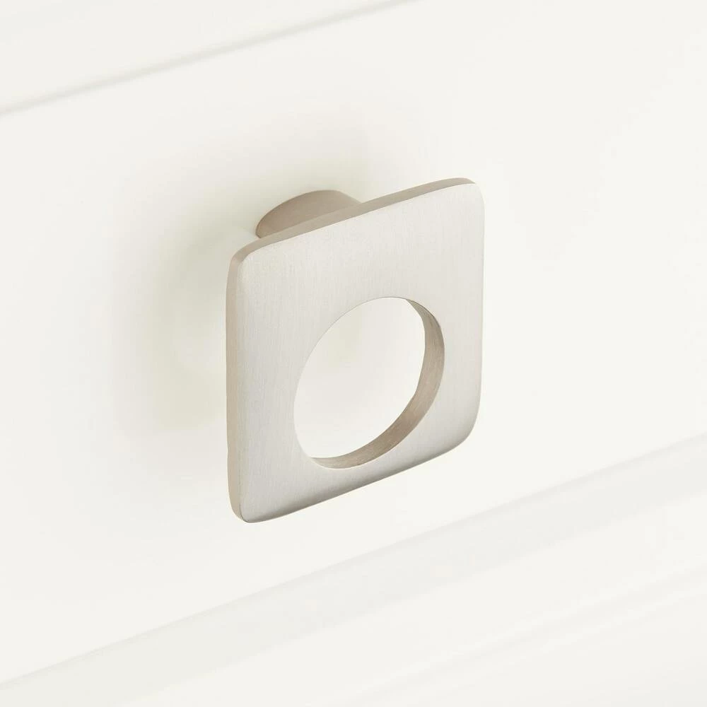 Signature Hardware Ichiro 1-5/8 in. Brass Cabinet Pull in Brushed Nickel