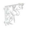 Signature Hardware Bird and Vine 7 in. Cast Iron Shelf Bracket in Distressed White
