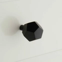 Signature Hardware Quintus Brass Pentagon Knob in Matte Black