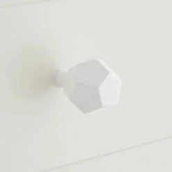 Signature Hardware Quintus Brass Pentagon Knob in Matte White