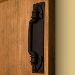 Signature Hardware 11-5/8 in. Iron Door Pull in Black Powder Coat